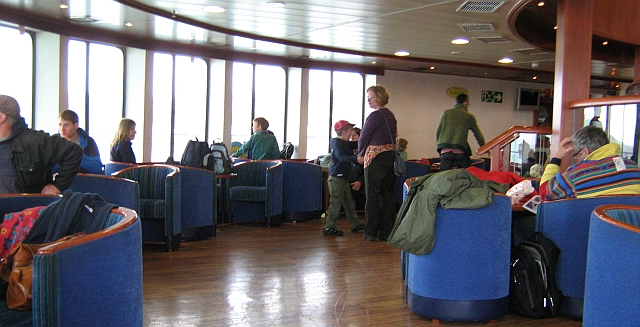 The seating area on the transmanche ferry between newhaven and dieppe